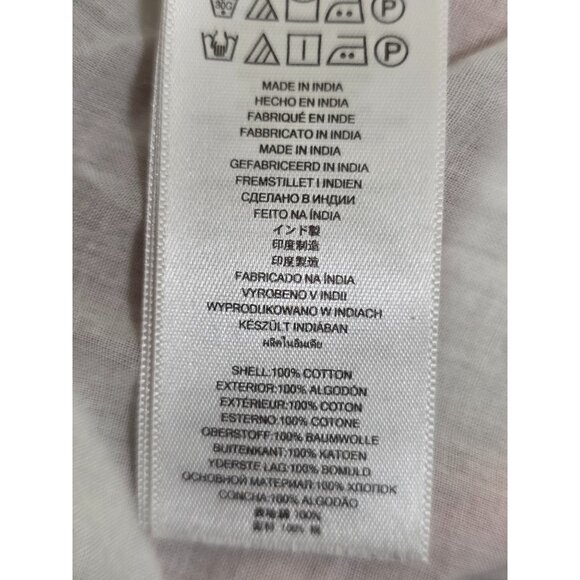 Michael Kors White Eyelet Embroidered Maxi Dress W/ Tie Straps & Ruffle Hem Size - Picture 7 of 9